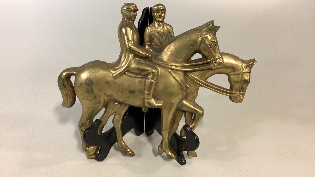 Brass Equestrian  Relief Plaque (1 of 4)