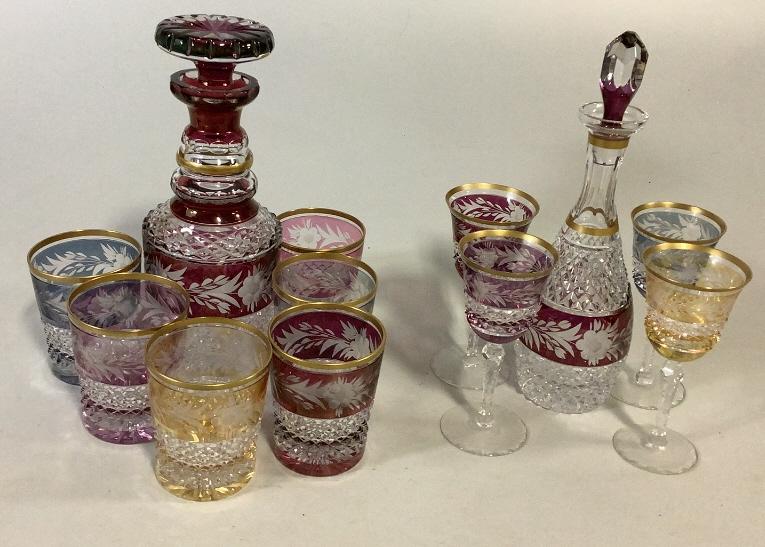 2 Ebling and Reuss  Crystal  Decanter Sets (1 of 5)