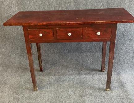 3 Drawer Asian Server in Red Paint (1 of 4)