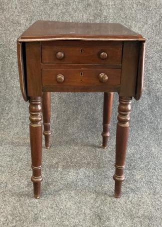 Mahogany & Walnut 2 Drawer Stand (1 of 3)