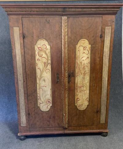 Early Paint Decorated Wardrobe (1 of 6)