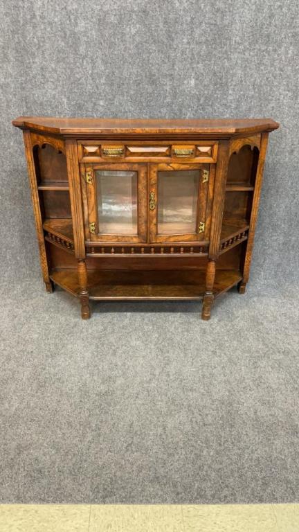 Burl Walnut Aesthetic Movement Sideboard (1 of 6)
