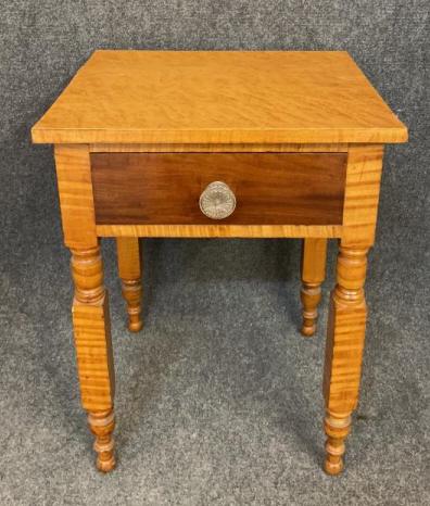 Tiger Maple One Drawer Stand (1 of 5)