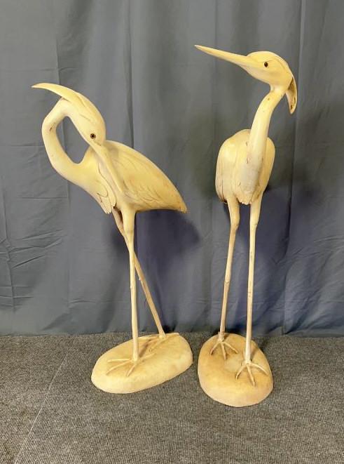 Pair Decorative Vintage Cranes (1 of 4)