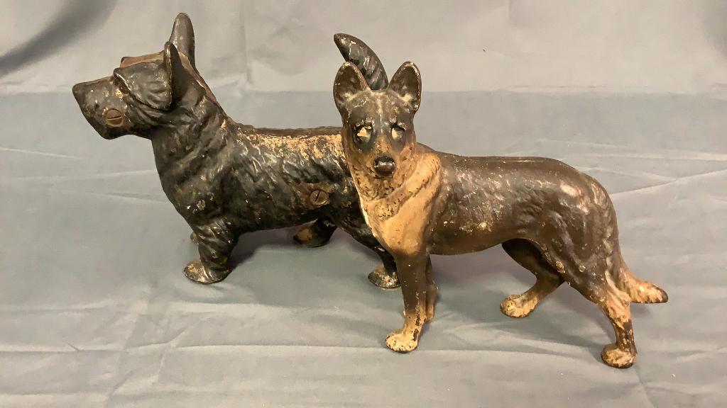 Cast Iron Scotty and German Shepherd  Door Stops (1 of 6)