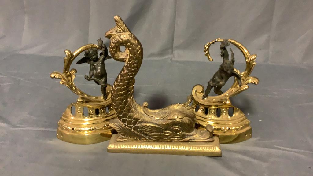 Pair Chenet Rests, Dolphins Door Stop (1 of 5)