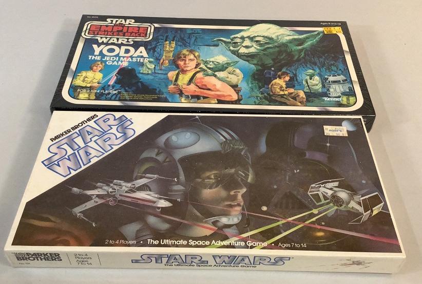 2 Star Wars Games: The Empire Strikes Back by Kenner, 1981, Yoda Jedi Master Game, Parker Brothers Star Wars, 1982 both NO S , never opened cello sealed