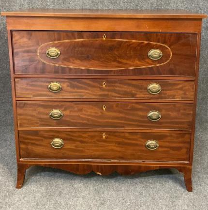 Inlaid Mahogany Butlers Chest (1 of 9)