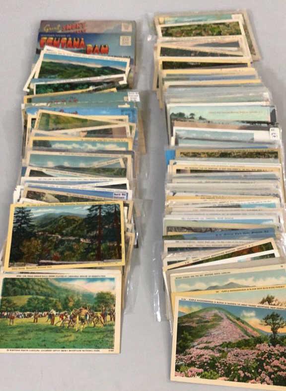 Asheville , Buncombe Co., Western NC Cards: Tourist Attractions including Cherokee, Fontana Dam, lots of Asheville Landmarks,