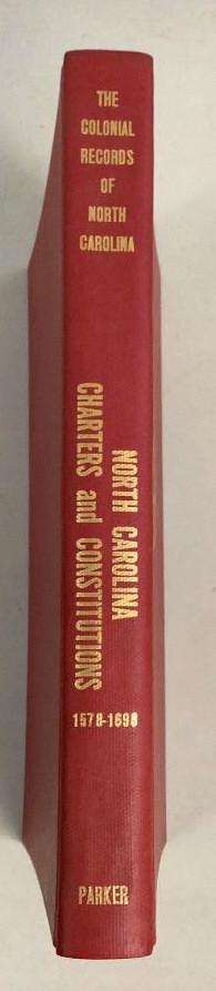5 Volumes The Colonial Records of North Carolina: By Parker, published 1963, red hard cover boards, gold seal mark, light tonal stains