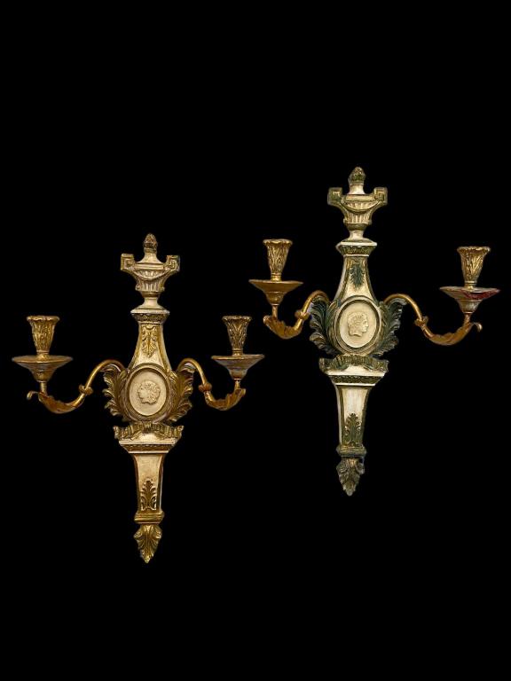 Vintage Palladio Gilt Wood Wall Sconces (1 of 5)
