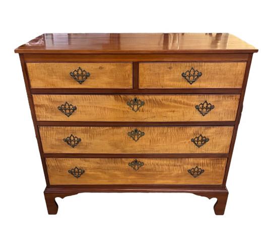 Bench Made Cherry & Tiger Maple Chest (1 of 4)