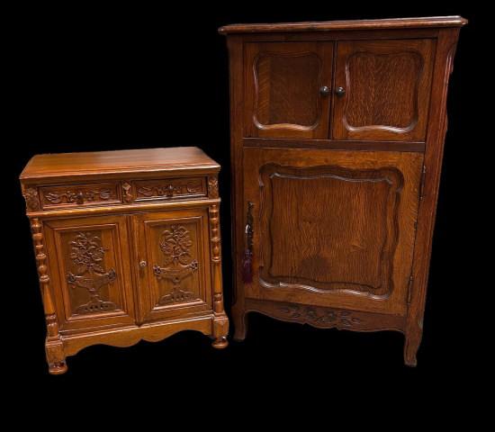 French Provincial & Diminutive Flemish Cupboard (1 of 7)