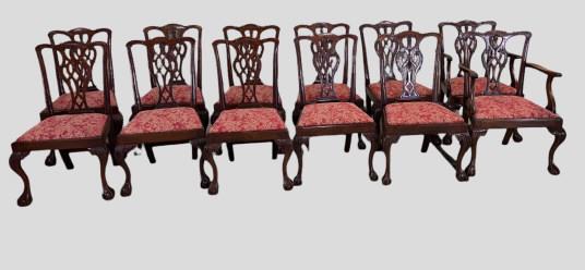 Rare Set of 12 Centennial Chippendale Dinging (1 of 5)