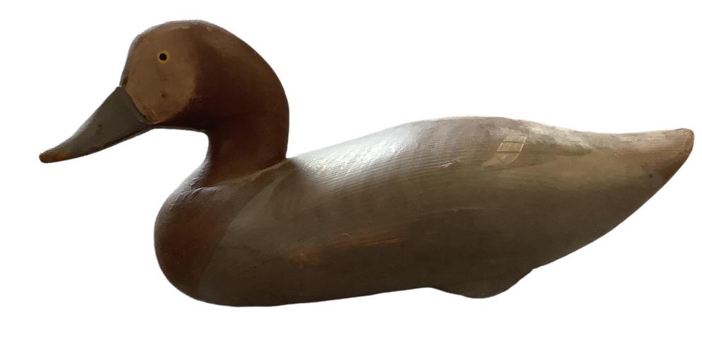 Redhead Hen Decoy: Circa 1950, original paint, 13 inches