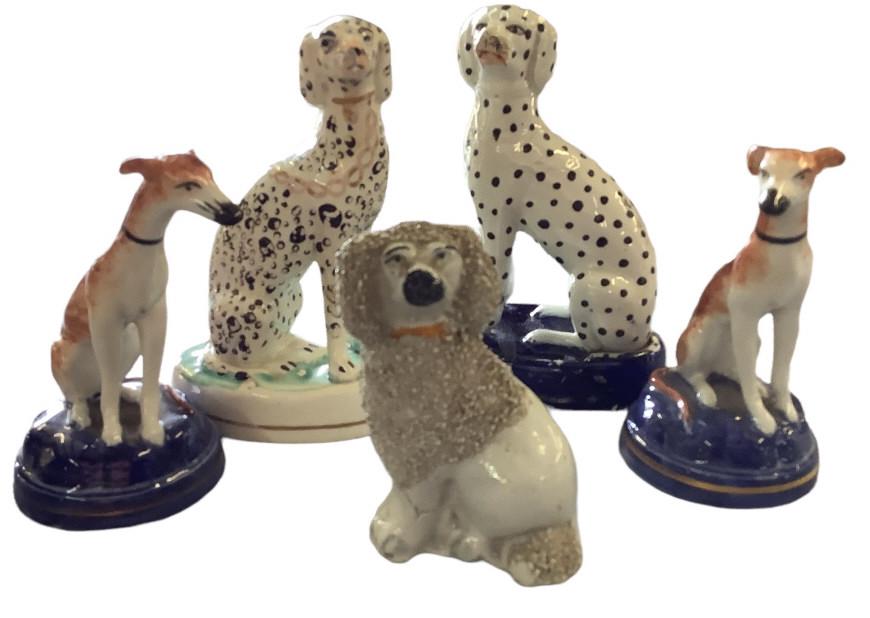 5 Staffordshire Miniature  Dogs (1 of 4)