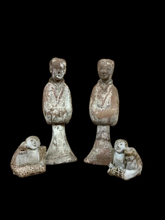 Khmer Figures, Chinese Terracotta Tomb Figures (1 of 5)