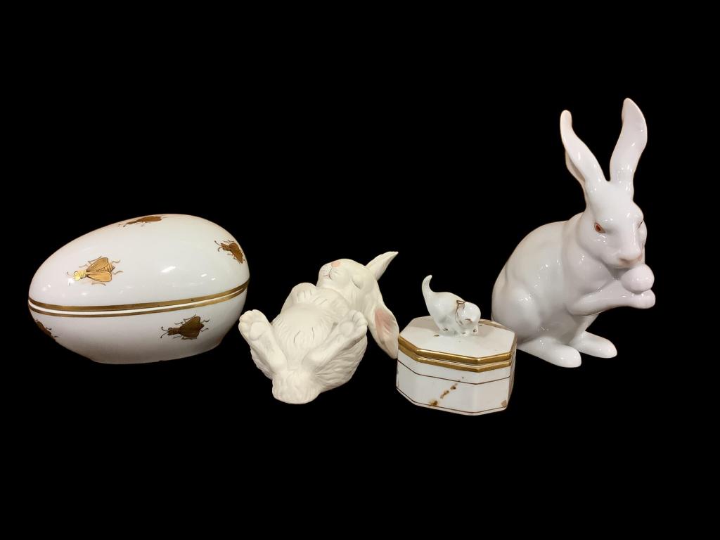 4 Table Objects, Boehm, Herend, Limoge (1 of 6)