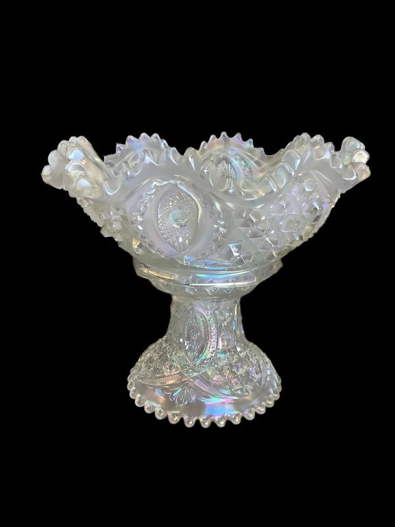 Northwood White Opalescent  Punchbowl (1 of 4)