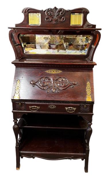 Tiger Oak Asthetic Movement Fall Front desk (1 of 5)