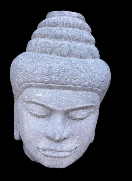 Cambodian Carved Stone Buddha Head (1 of 4)