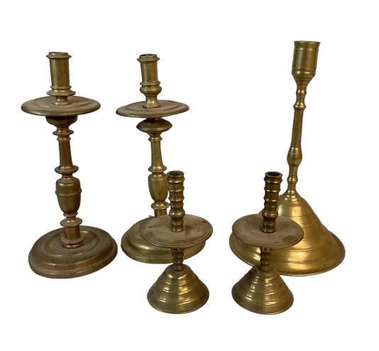Five Brass Candlesticks (1 of 4)