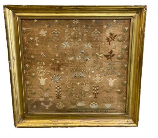 Framed Needlepoint Sampler 1835 (1 of 8)
