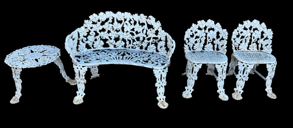 4 Pcs Vintage Cast Iron Garden Furniture (1 of 3)