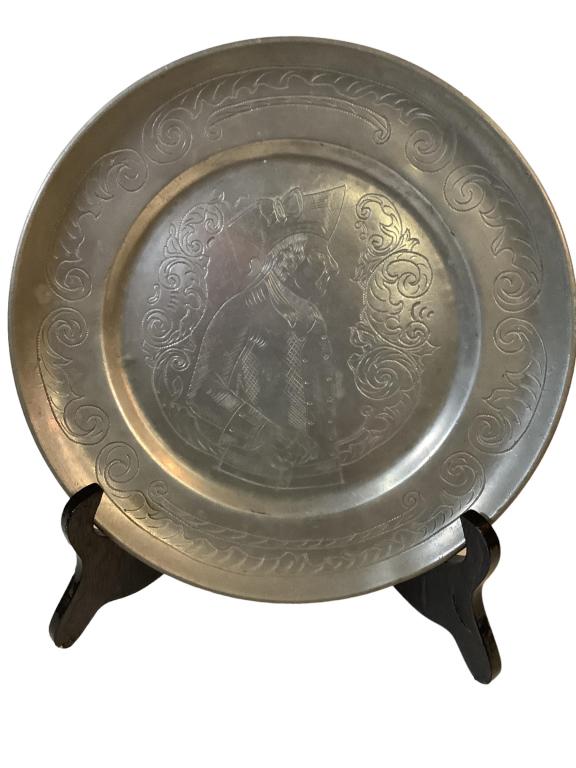 Pewter Plate, Dated 1763 (1 of 5)