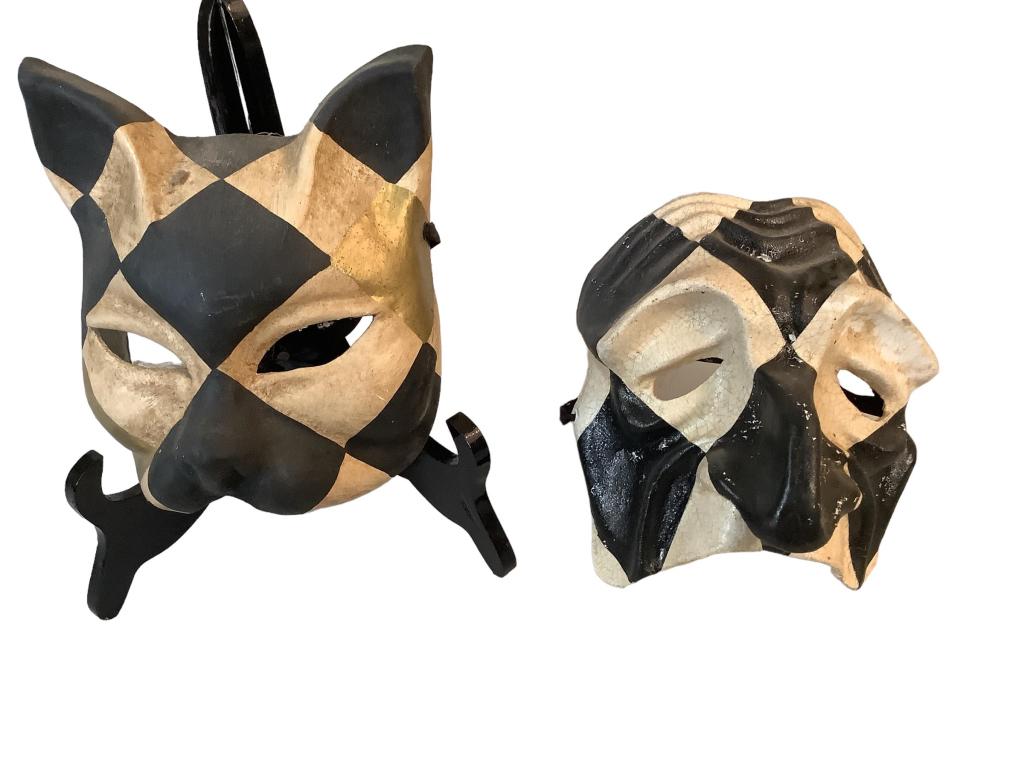Two Venetian Paper Mache Carnival Masks (1 of 4)