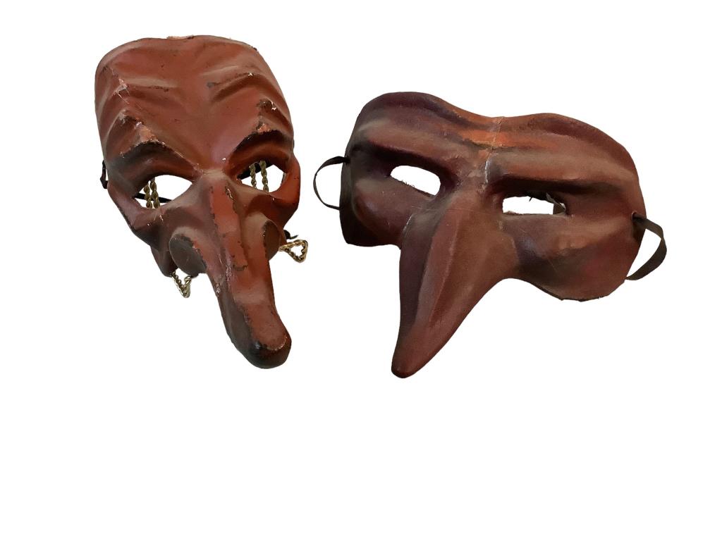 Two Venetian  Paper Mache Masks (1 of 4)