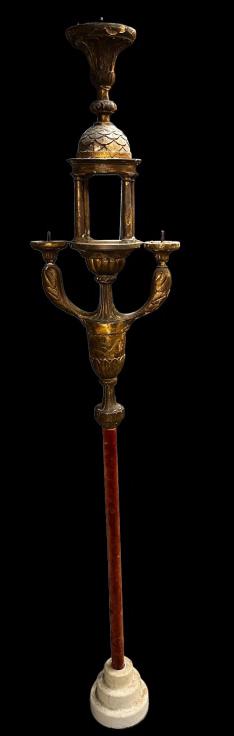 Caved Gilded Italian Pricket Candlestick (1 of 3)