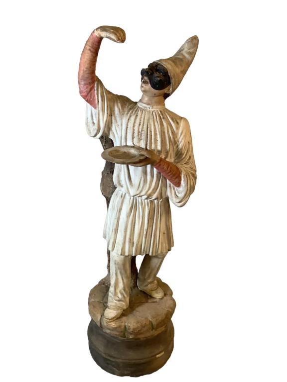 Garden Statue, Venetian Carnival Jester (1 of 5)