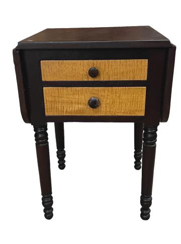 2 Drawer Sheraton Drop Leaf Stand (1 of 4)