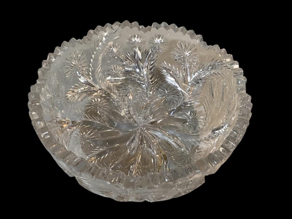 Libby Cut Glass Bowl (1 of 3)