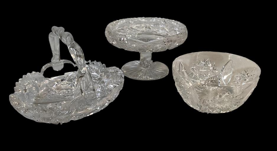 Three Pieces Cut Glass (1 of 4)