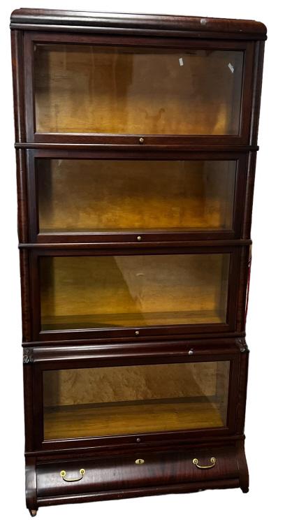 Vintage Mahogany 4 Stack Barristers Bookcase (1 of 3)