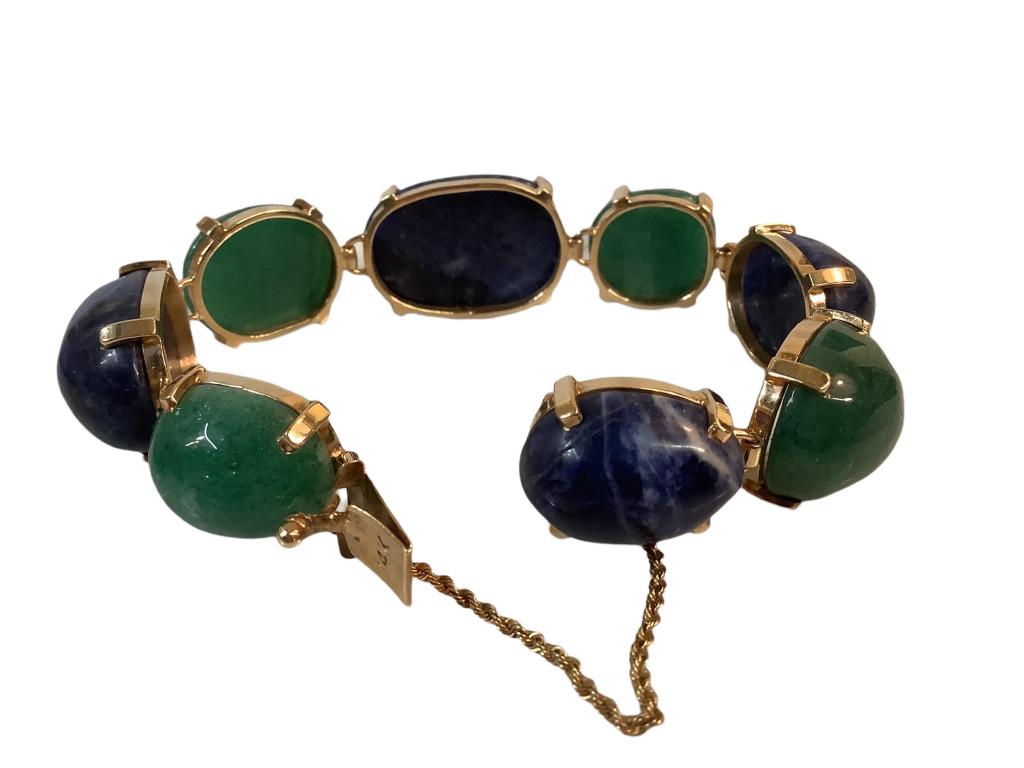 Scarab Stone, 14 k Bracelet (1 of 5)