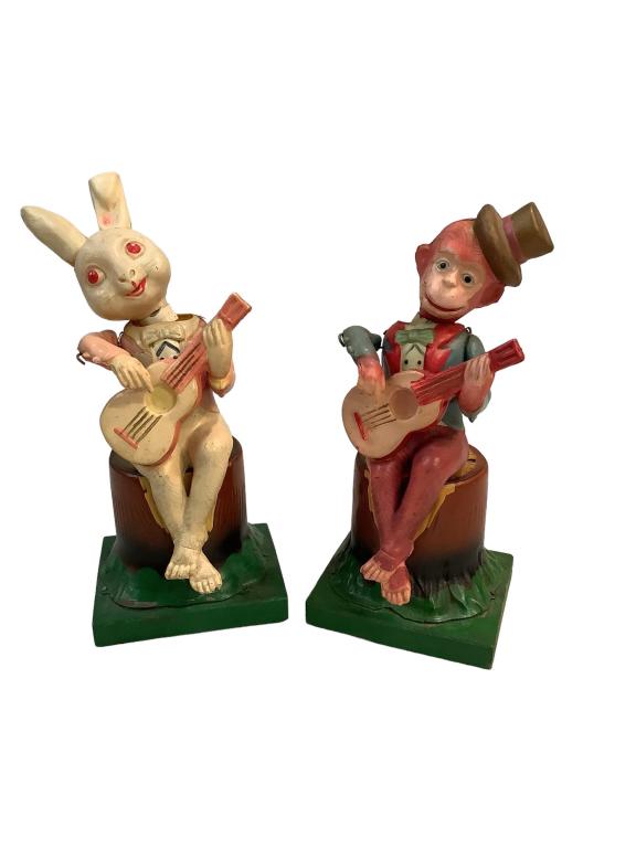 Two Vintage Celluloid  Wind Up Animated Animals (1 of 5)