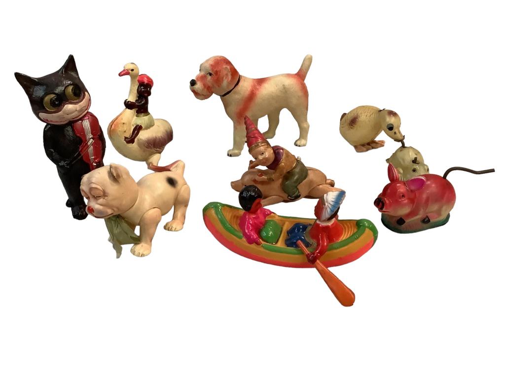 8 Vintage Celluloid  Animals, Figures (1 of 5)