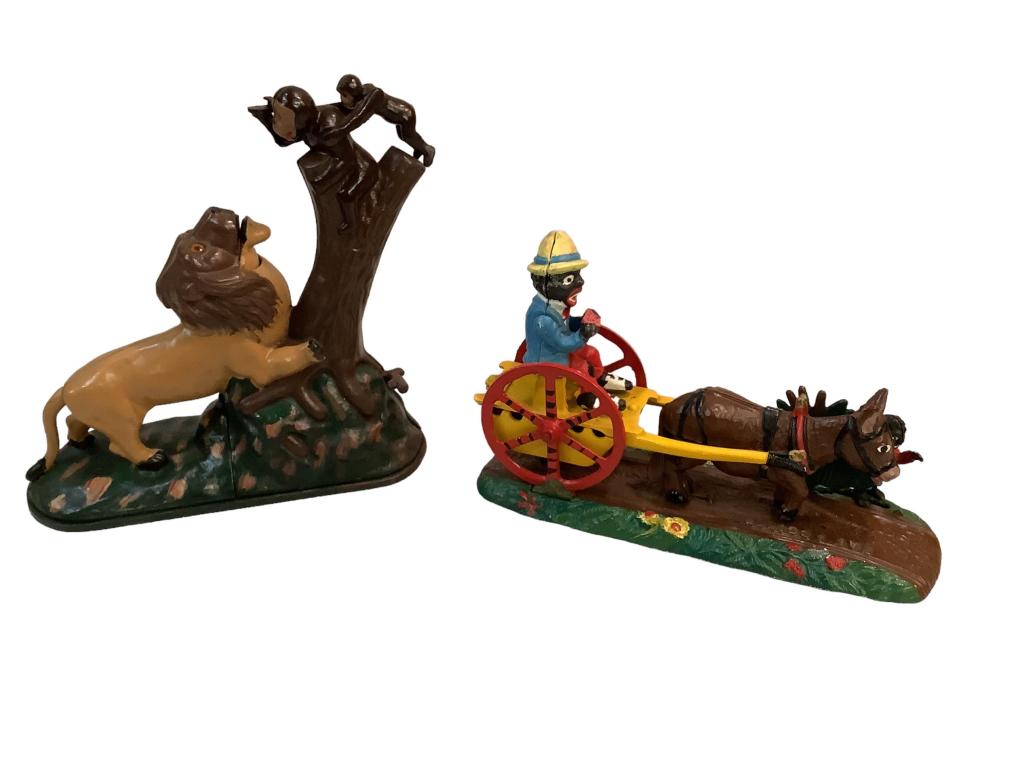 Two Reproduction  Mechanical  Cast Iron Banks (1 of 5)