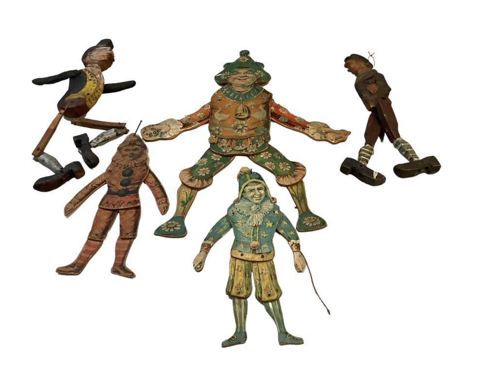 Antique  Board   and Carved Wood Puppets (1 of 5)