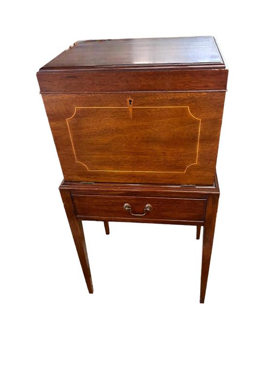 Inlaid Mahogany Silver-chest (1 of 4)