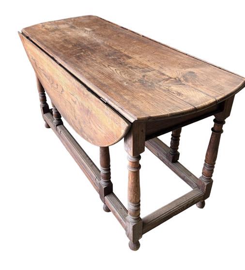 Early English Oak Gate Leg Drop Leaf (1 of 5)