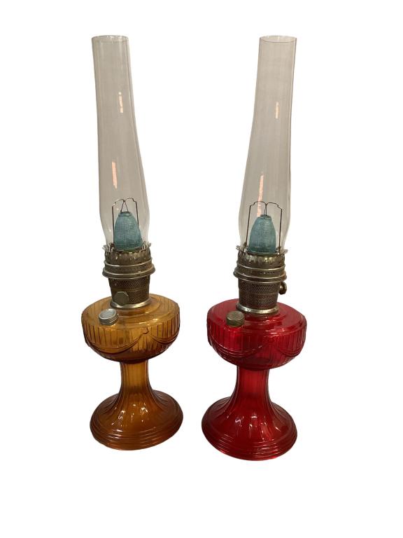 Two New Model Lincoln Drape  Oil Lamps (1 of 4)