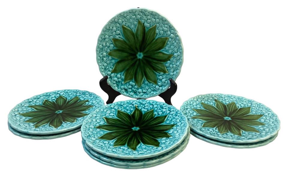 Set of 8 German Majolica Dessert Plates (1 of 4)