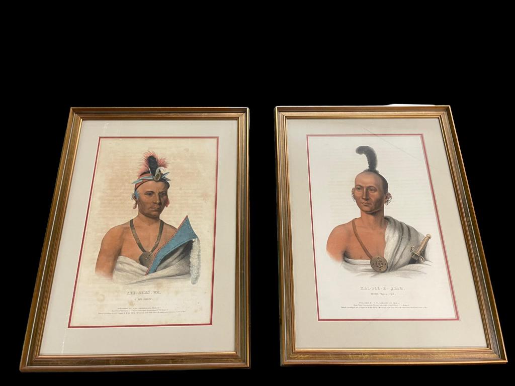 Two McKenney and Hall Hand Colored Lithographs (1 of 8)