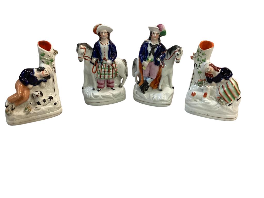 2 Pair Staffordshire Figures (1 of 4)