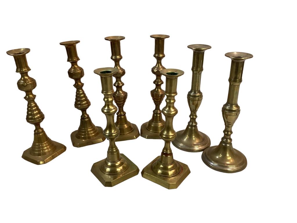 4 Pair Brass Candlesticks (1 of 4)