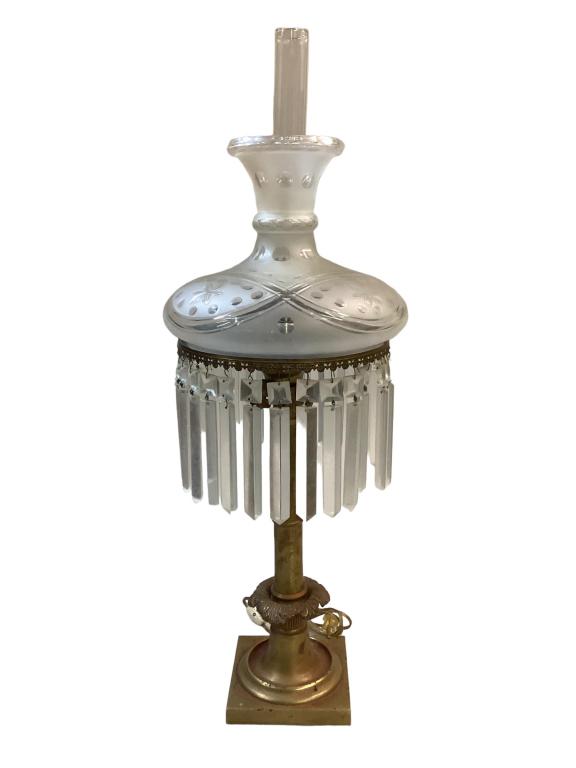 Converted Brass Oil  Lamp (1 of 5)